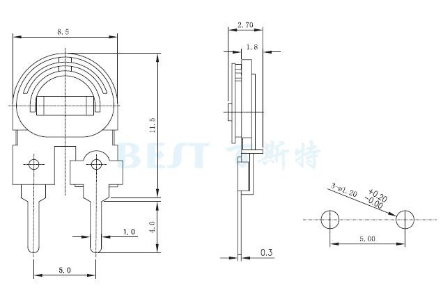 碳膜可调电阻RM085C-H3