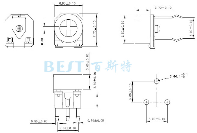 陶瓷可调电阻RM065G-V4